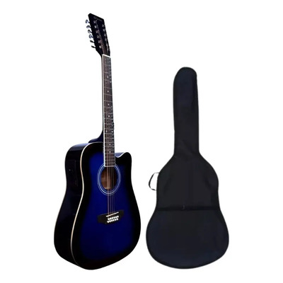 Segovia Sgc12blsb Guitarra Docerola Elec\u002Facus Azul Sombreada Color Azul sombreado Material del diapasón Arce incluye funda | Meses sin interés