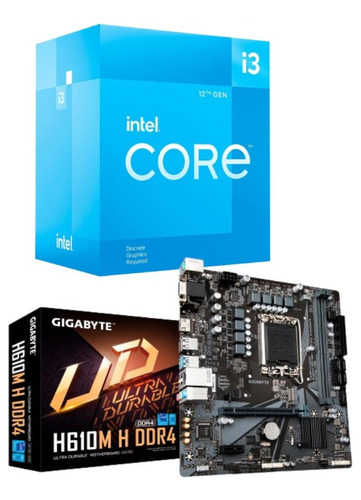 Kit Upgrade 12 Gen I3 12100 + Placa Mãe Gigabyte H610m-h