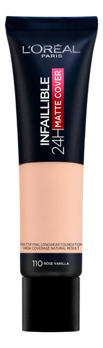 Base De Maquillaje Líquida L'oréal Paris Infallible Infaillible Matte Cover Base De Maquillaje L'oréal Paris Infaillible Matte Cover Tono Vanille Rose - 30ml