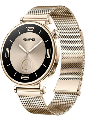 Huawei Watch Gt 4, Reloj Inteligente, Correa Milanesa Dorada