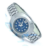 Reloj Rado Diastar Azul Dama Tungsteno Plateado