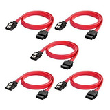 Cable Sata Iii (5 Pack) 18  Rojo
