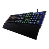 Teclado Gamer Yeyian Serie 2000 Flare Qwerty Español España Color Negro Con Luz Rgb