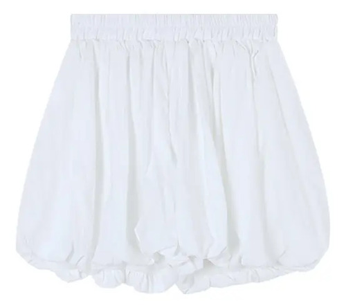 . A Falda Con Forro Globo Corta Puff Negro/blanco .v
