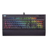 Teclado Gamer Rgb Thermaltake Premium X1 Rgb  Mx Cherry Azul