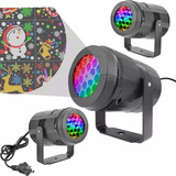 3pz Proyector Luces Led Giratorio Figuras Exterior Decorativ