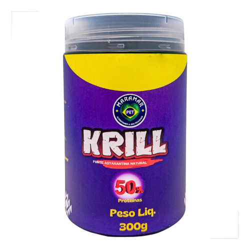 Ração Peixe Farinha De Krill 50% Com Probiótico 300g Maramar