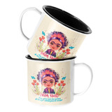 Taza Enlozada Lechera Frida Khalo Pies Para Que Los Quiero