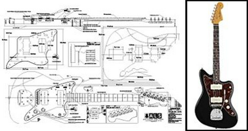 Caja Sólida De Guitarra E Plano De Guitarra Eléctrica Fender