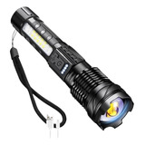 Linterna Led Usb Pro Camping Trail, Láser Táctico De Titanio