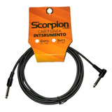 Cable Instrumento Línea Plug 6.3mm/ 6 Mtrs. Scorpion 