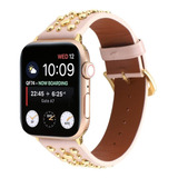 Pulseira De Couro Para Apple Watch 7 38/40/41/42/44/45mm