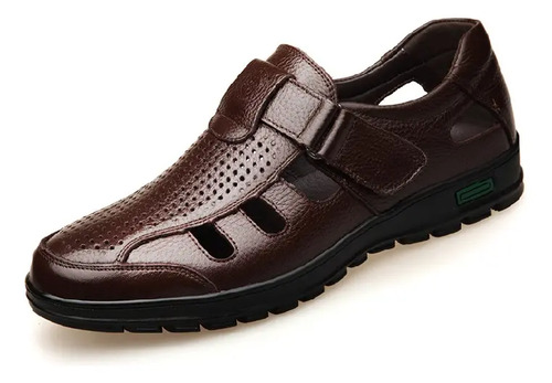 Huarachas Cómodas De Cuero Marrón Para Hombre | Meses sin interés