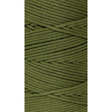 Algodón Torcido De 4mm Color Verde Militar.