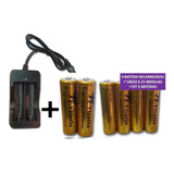 Kit Carregador Duplo + 6 Bateria18650 Li-ion 8800mh 4.2v