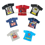 Kit 5 Camisetas Blusa Menino Masculino Infantil Manga Curta.