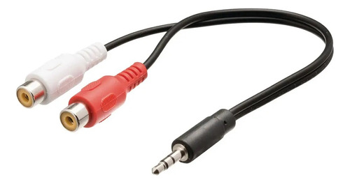 Cable Adaptador Plug Macho 3.5mm A 2 Rca Hembra 30cm