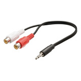 Cable Adaptador Plug Macho 3.5mm A 2 Rca Hembra 30cm