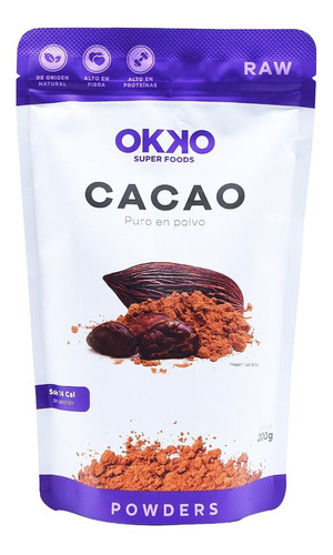 Cacao 200 G En Polvo Okko