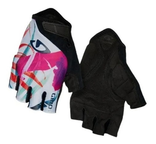 Guantes Corto Ruta Jagette Blanco/rosa Floral Talla: G Giro