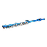 Flauta Piccolo Cuproníquel Azul +e Llave Francesa 6 Agujeros