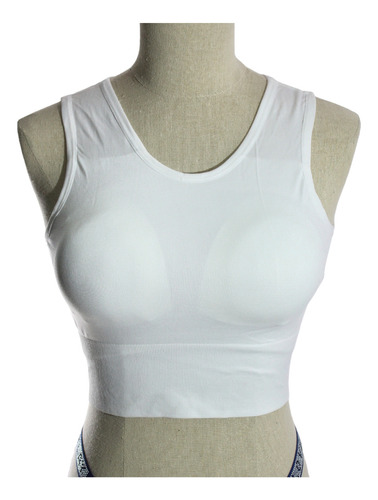 Crop Top Peto Mujer Cuello Alto Con Relleno - Adcesorios