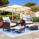 Conjunto Muebles Exterior Rattan, Compatible Con Terraza.