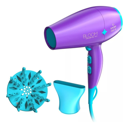 Secador De Pelo Ga.ma Bloom Diamond Ceramic Ion Violet 2300w