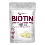Biotina + Acido Hialuronico 10,000 Mcg 365 Capsulas Eg B70