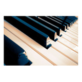 Vinilo 40x60cm Piano Teclas De Perfil Musical Deco M1