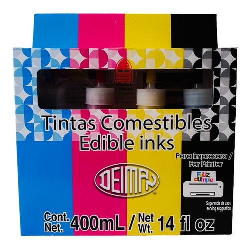 Tintas Comestibles Para Impresora 4 Colores 