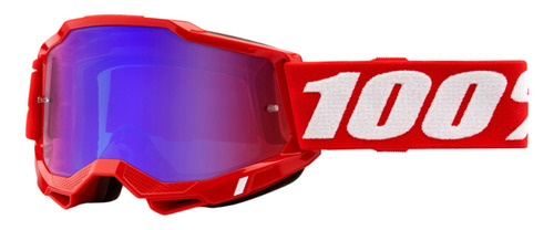 Óculos 100% Accuri 2 Goggle Neon/red Mirror Red/blue Lens