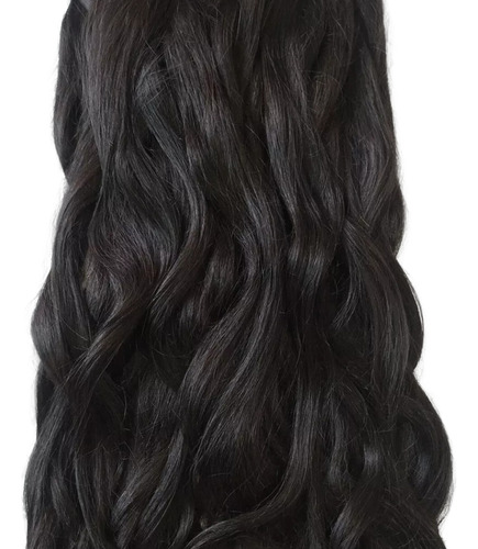 Cabelo Humano Castanho Natural Virgem 60 A 65 Cm 300 Gramas 