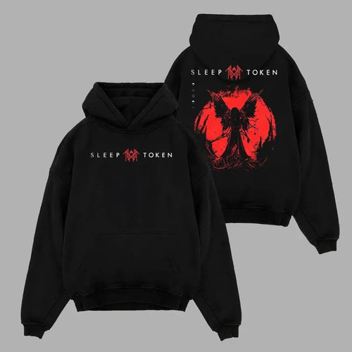 Sudadera Con Capucha Sleep Token Con Un Diseño Gótico Oscuro