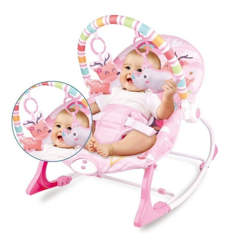 Cadeira De Descanso  Infantil Bebe Musical Vibratória Mobile