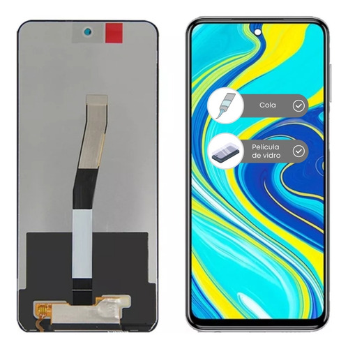 Frontal Tela Touch P/ Redmi Note 9s/note 9 Pro + Cola + Peli