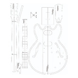 Plantilla De Guitarra Gibson 335 - Luthier - Mdf 6mm