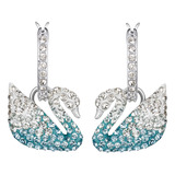 Aretes Swarovski Iconic Swan Multicolor Baño De Rodio