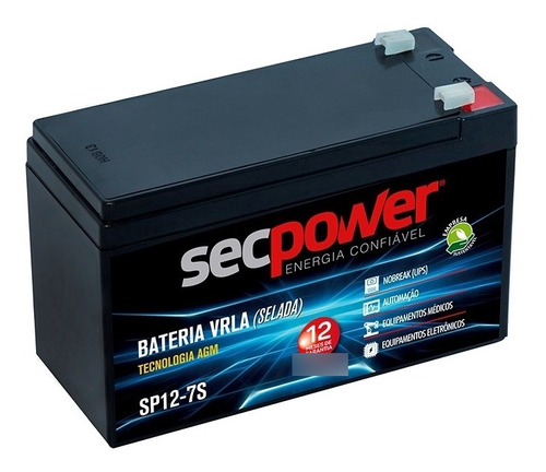 Kit 12 Baterias Secpower 12v 7ah Nobreak Sp12-7s