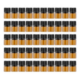 50 Piece Mini Amber Glass Vials, Screw Cap