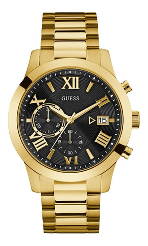 Reloj Para Hombre Guess Atlas Color Dorado W0668g8