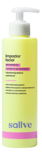 Limpador Facial Gel-espuma Com Niacinamida Extrato De Moringa E Livre De Sulfatos 300ml Sallve