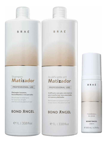 Braé Bond Angel - Shampoo Mati  + Acidificante 1l + Leave