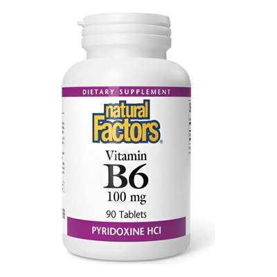 Vitamina B6 Piridoxina HCl 100mg 90 Tabletas Natural Factors | MercadoLibre