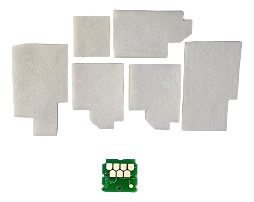 Kit Com 2 Almofadas Feltro E 2 Chip Epson L8180 Compatível 