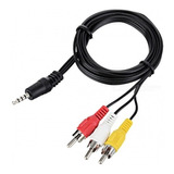Cable Adaptador 3 Rca Macho A Mini Plug 3.5 Mm De 1,5m Audio