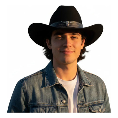 Sombrero Vaquero Dubetina Hombre Mujer Elegante Color Negro Talla M | Meses sin interés