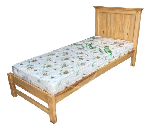 Cama De 1 1/2 Plaza Cruz Encerada De Madera Dura!!