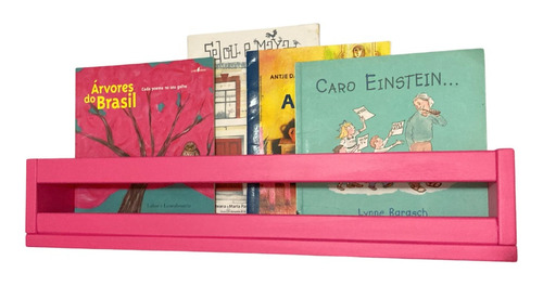 Prateleira Colorida Livro Infantil Montessori Fr Sup 80cm