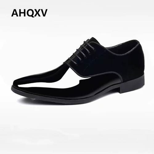 Zapatos De Cuero Británicos De Negocios Formales Para Hombre